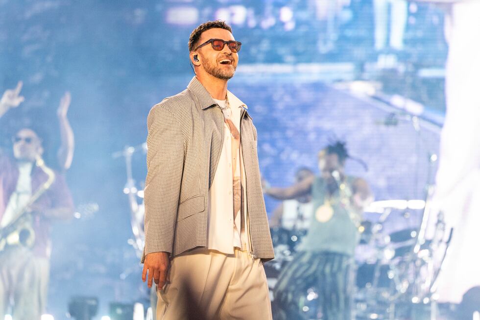 ARCHIVO - Justin Timberlake se presenta en el BottleRock Napa Valley 2025 el 24 de mayo de...