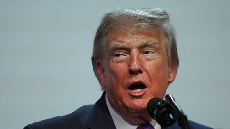 President Donald Trump speaks about prescription drug prices in the South Court Auditorium in...